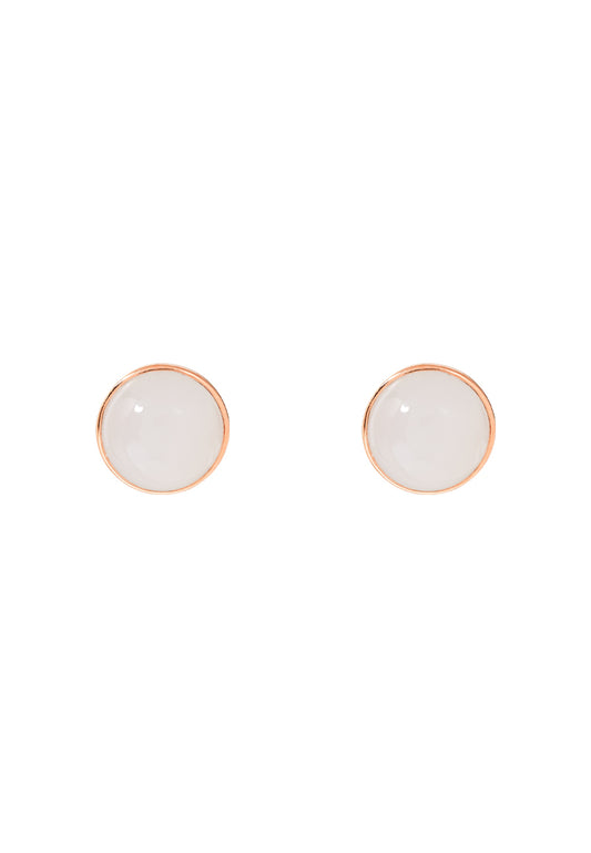 TOMEI Nephrite Collection Earrings, Rose Gold 750