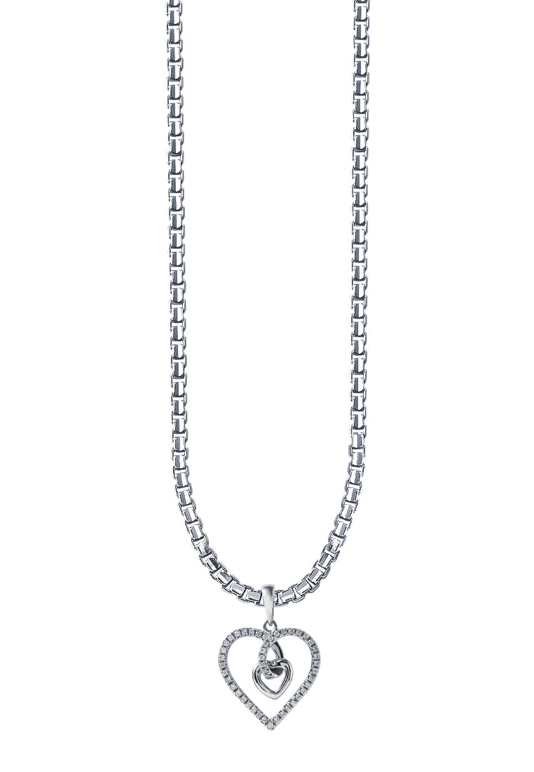 TOMEI Espoir Diamond Pendant, White Gold 375