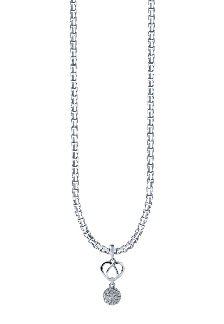TOMEI Espoir Diamond Pendant, White Gold 375