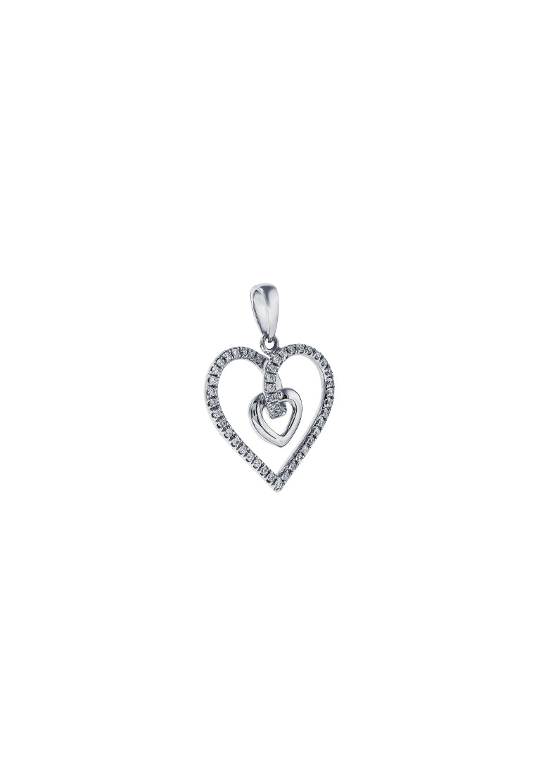 TOMEI Espoir Diamond Pendant, White Gold 375