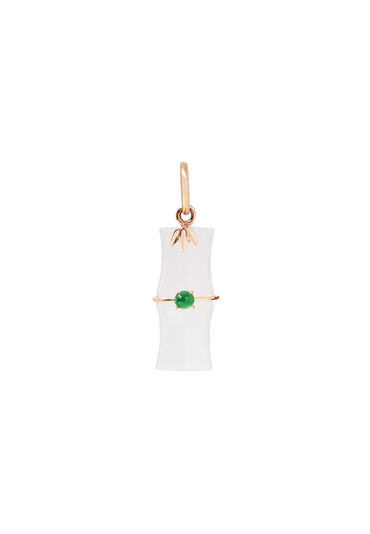 TOMEI Nephrite Collection Pendant, Rose Gold 750