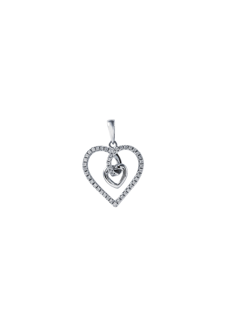 TOMEI Espoir Diamond Pendant, White Gold 375