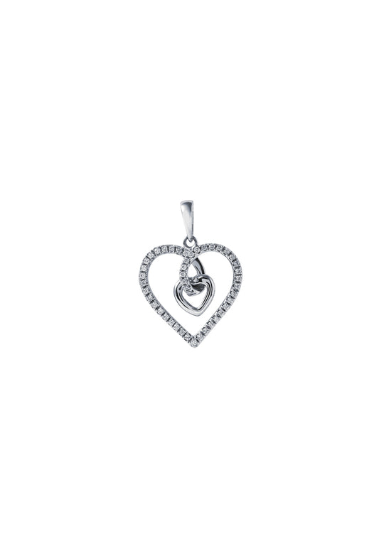 TOMEI Espoir Diamond Pendant, White Gold 375