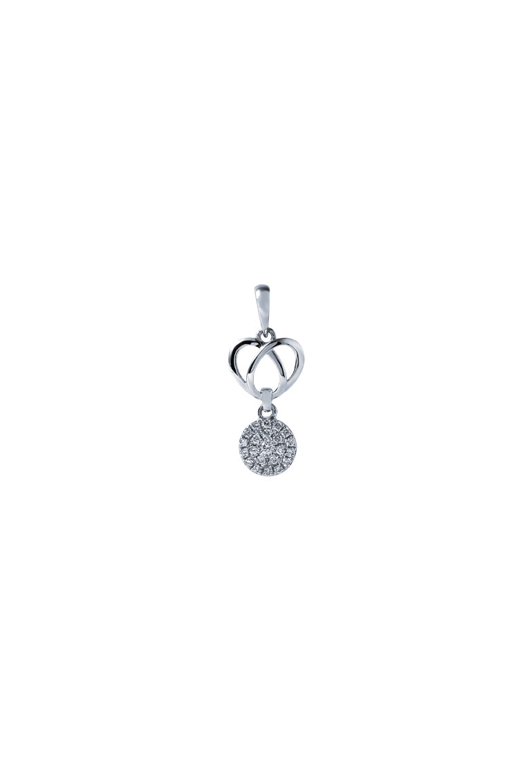 TOMEI Espoir Diamond Pendant, White Gold 375