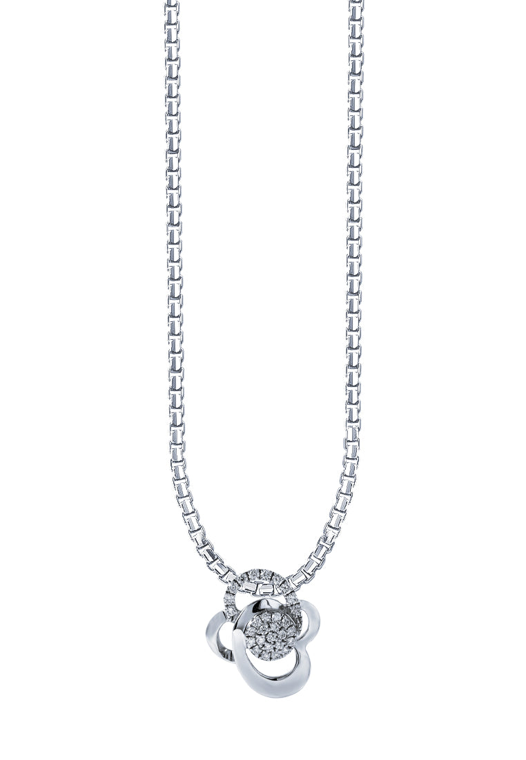 TOMEI Espoir Diamond Pendant, White Gold 375