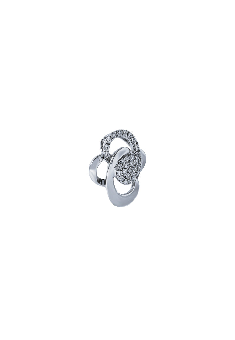 TOMEI Espoir Diamond Pendant, White Gold 375