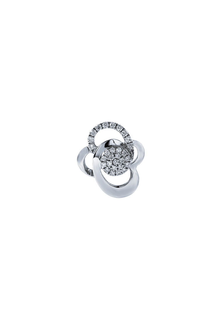 TOMEI Espoir Diamond Pendant, White Gold 375