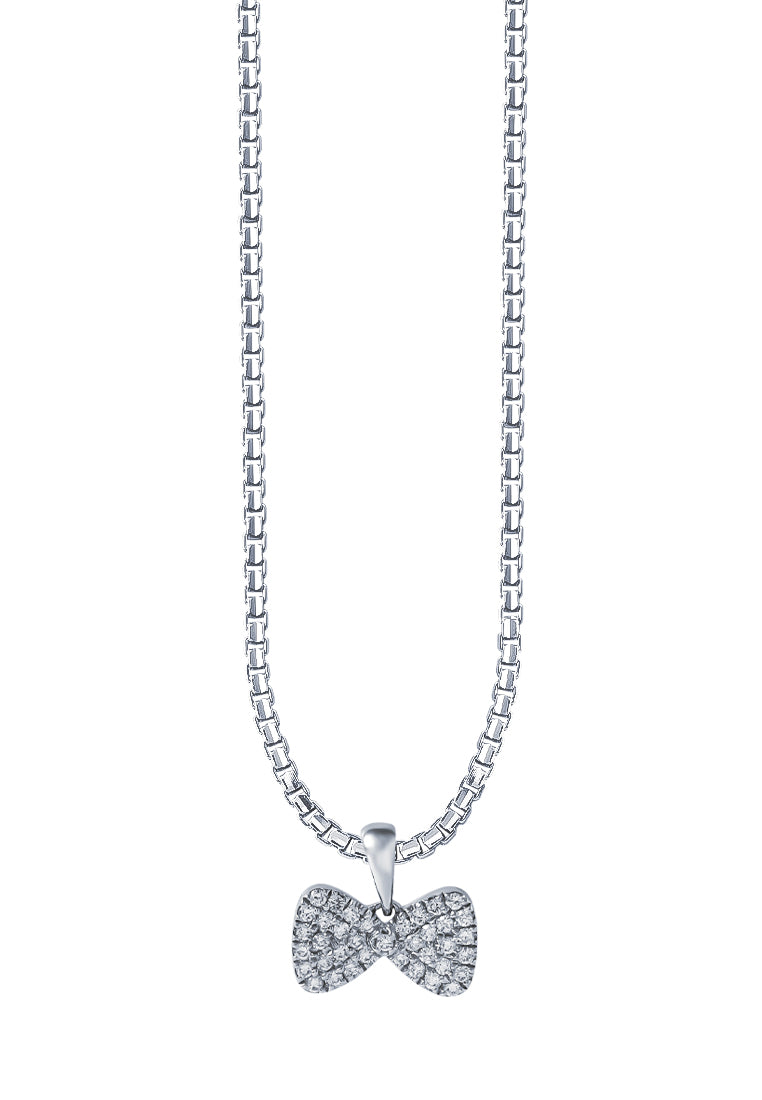 TOMEI Espoir Diamond Pendant, White Gold 375