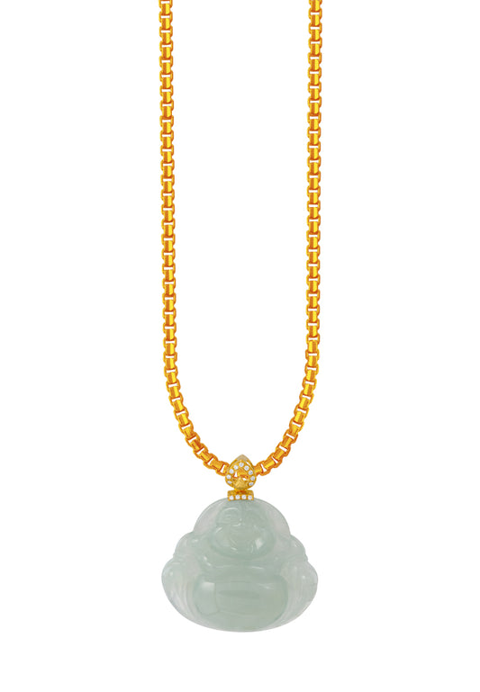 TOMEI Buddha Jade Pendant, Yellow Gold 750