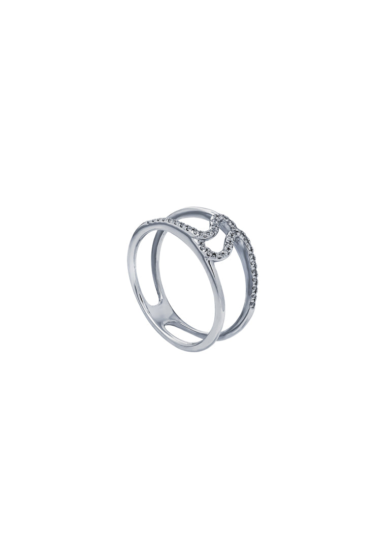 TOMEI Diamond Ring, White Gold 375