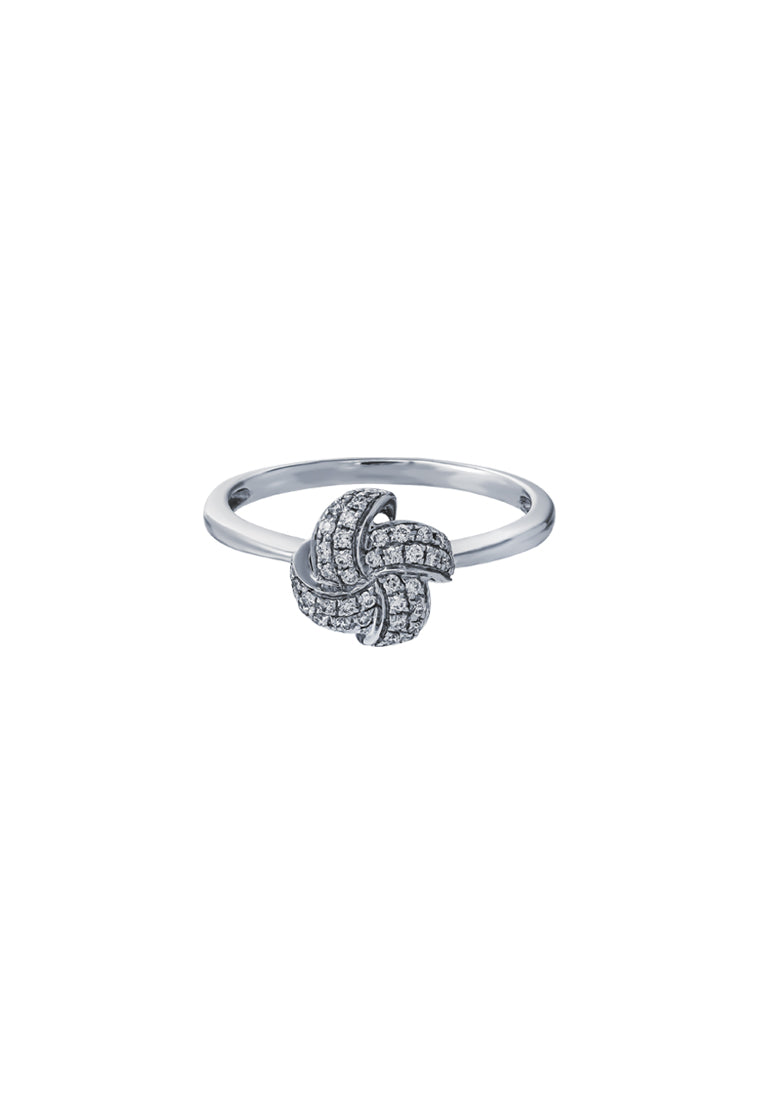 TOMEI Diamond Ring, White Gold 375