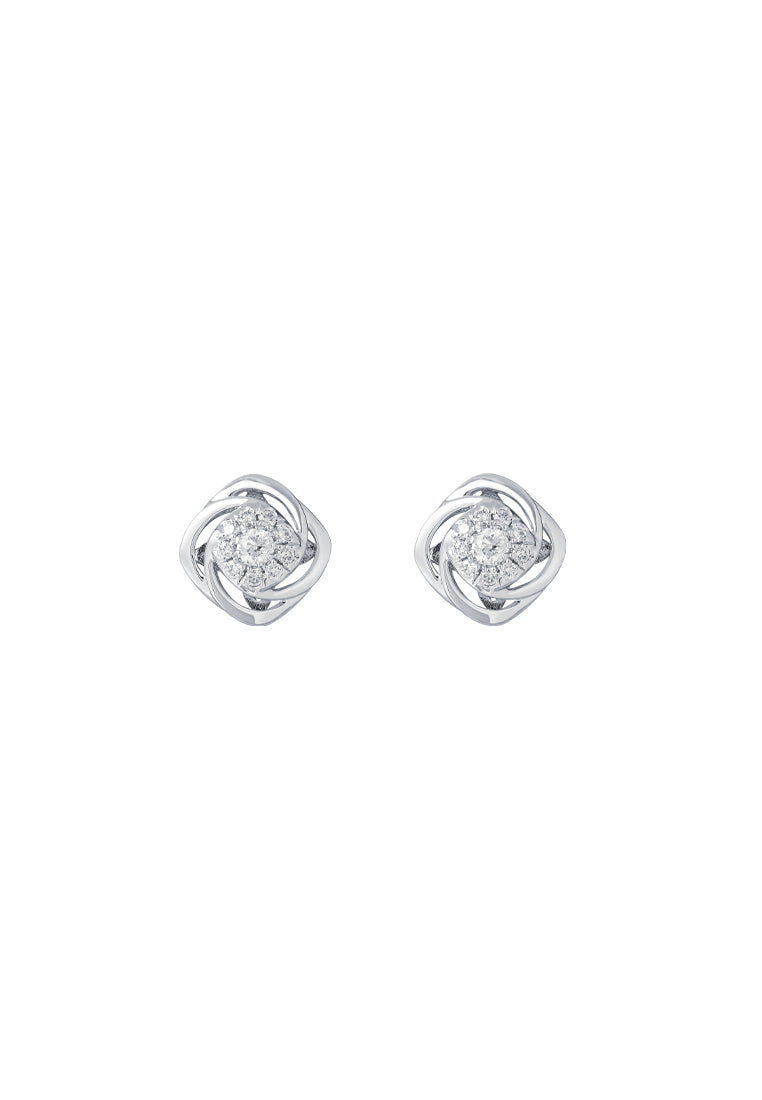 TOMEI Earrings, Diamond White Gold 750
