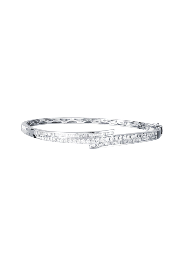 TOMEI Diamond Bangle, White Gold 585