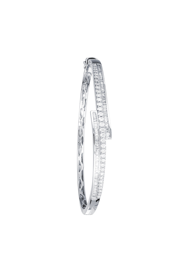 TOMEI Diamond Bangle, White Gold 585