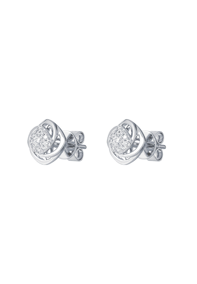 TOMEI Earrings, Diamond White Gold 750