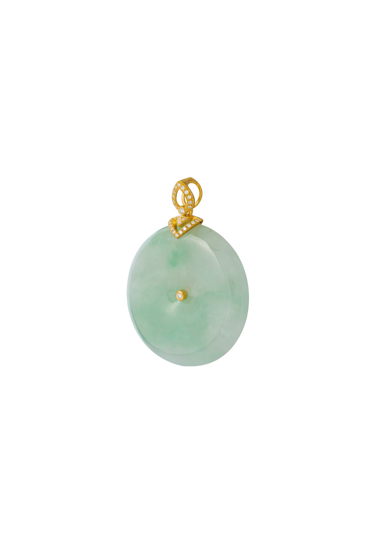 TOMEI Jadeite Pendant, Yellow Gold 750