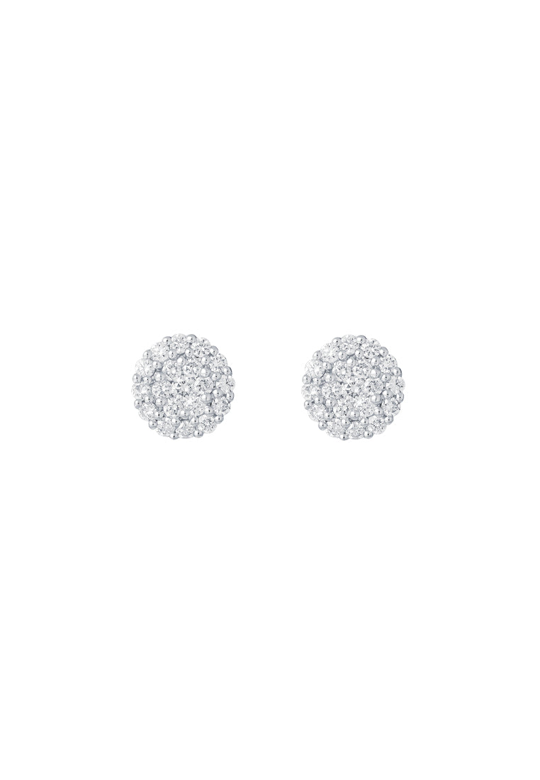 TOMEI Earrings, Diamond White Gold 750