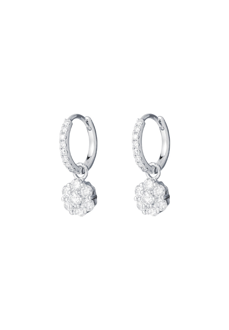TOMEI Diamond Earrings, White Gold 750
