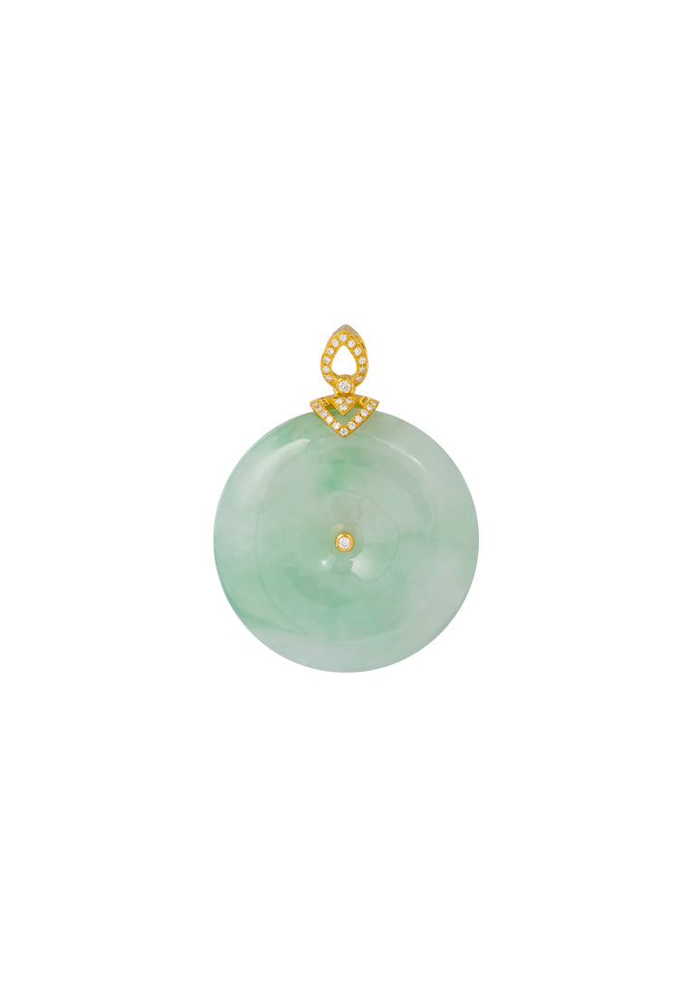 TOMEI Jadeite Pendant, Yellow Gold 750