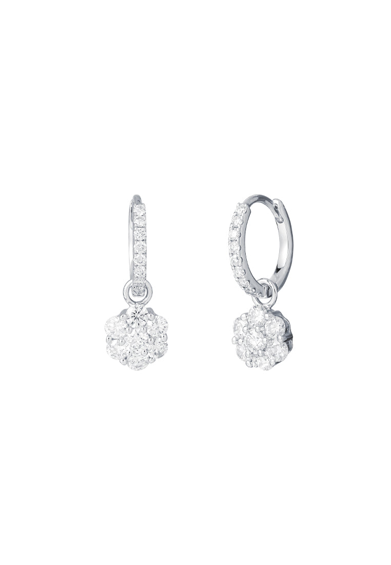 TOMEI Diamond Earrings, White Gold 750