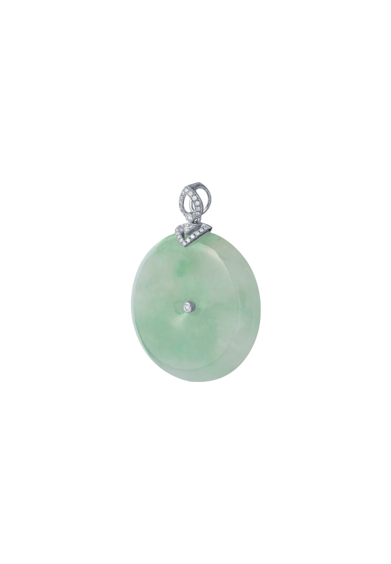 TOMEI Jadeite Pendant, White Gold 750