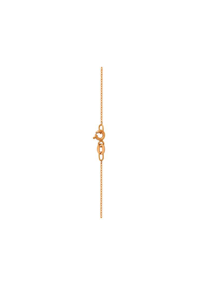 TOMEI Diamond Pendant Set, Yellow Gold 375+585