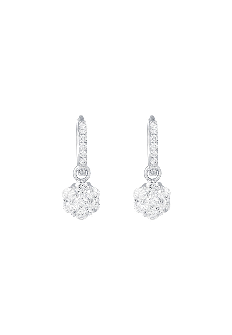 TOMEI Diamond Earrings, White Gold 750