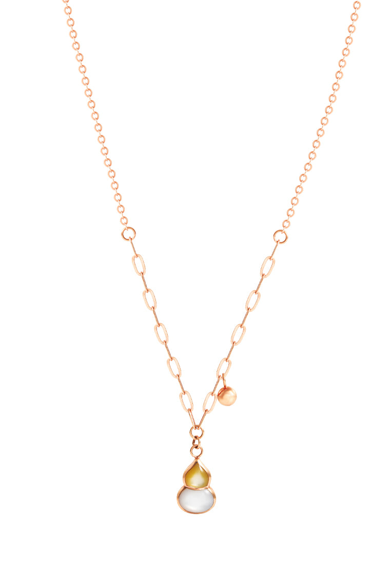 TOMEI Rouge Collection Hulu Necklace, Rose Gold 750