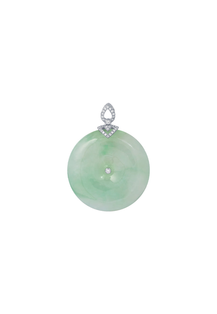 TOMEI Jadeite Pendant, White Gold 750