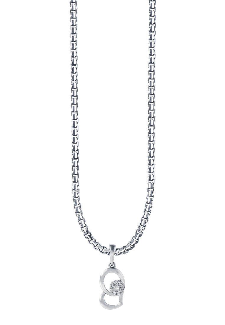 TOMEI Espoir Diamond Pendant, White Gold 375