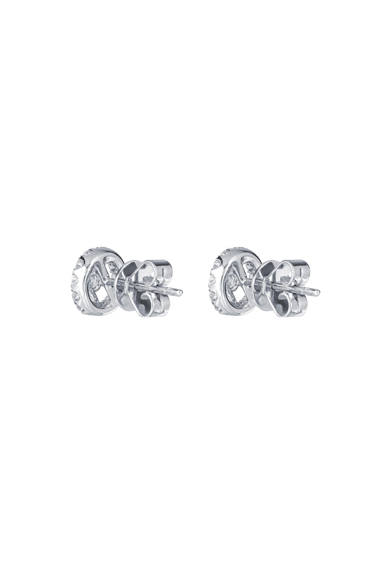 TOMEI Diamond Earrings, White Gold 750