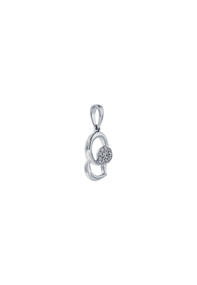 TOMEI Espoir Diamond Pendant, White Gold 375