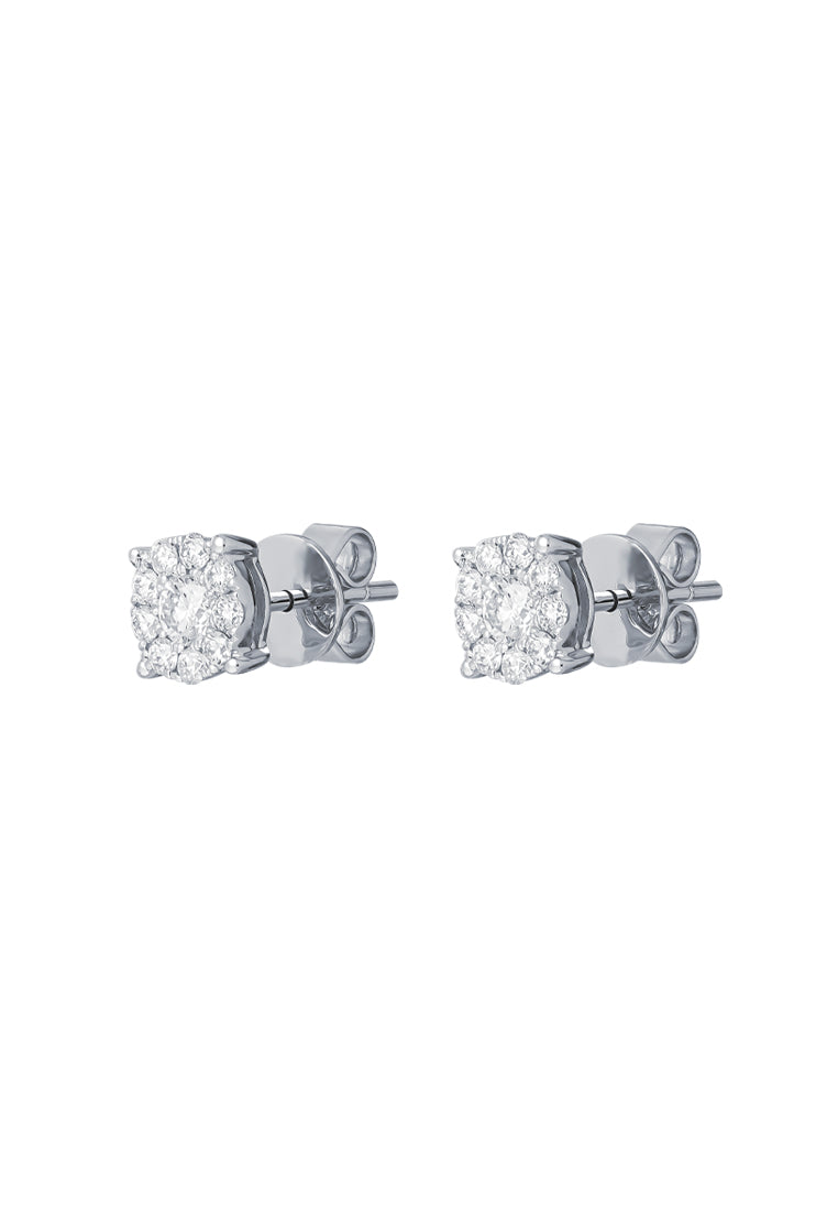 TOMEI Earrings, Diamond White Gold 750