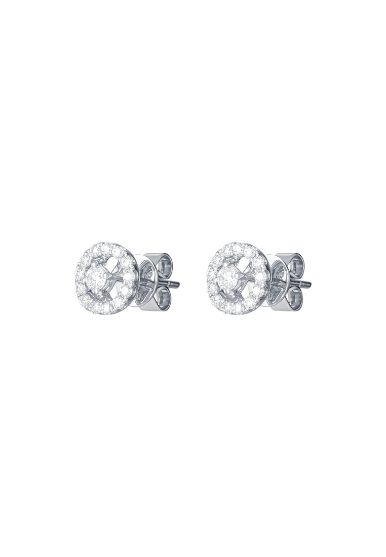 TOMEI Diamond Earrings, White Gold 750