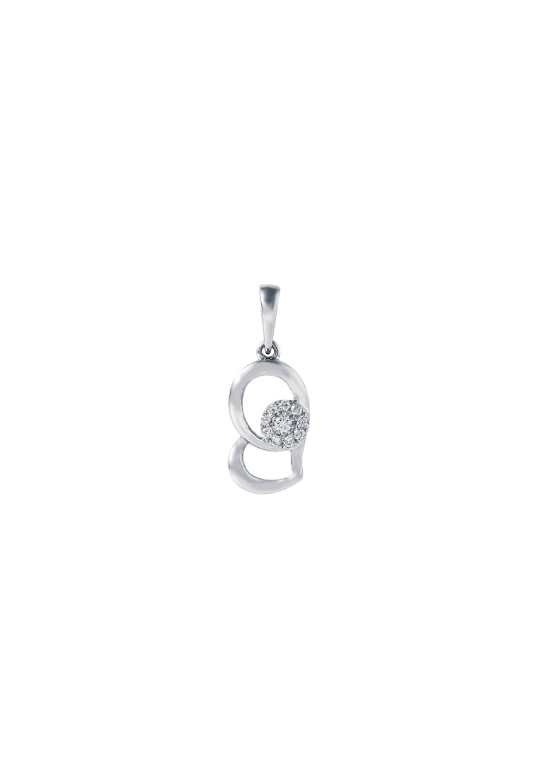 TOMEI Espoir Diamond Pendant, White Gold 375