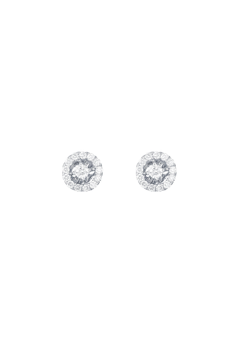 TOMEI Diamond Earrings, White Gold 750