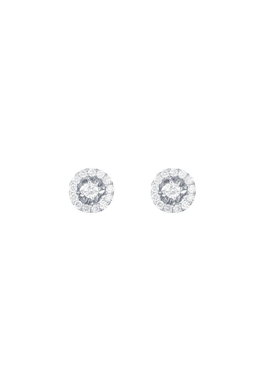 TOMEI Diamond Earrings, White Gold 750