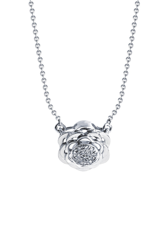 TOMEI Diamond Necklace, White Gold 750