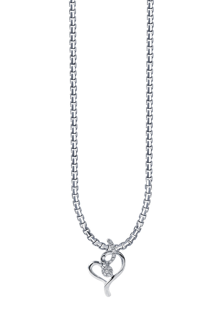 TOMEI Espoir Diamond Pendant, White Gold 375