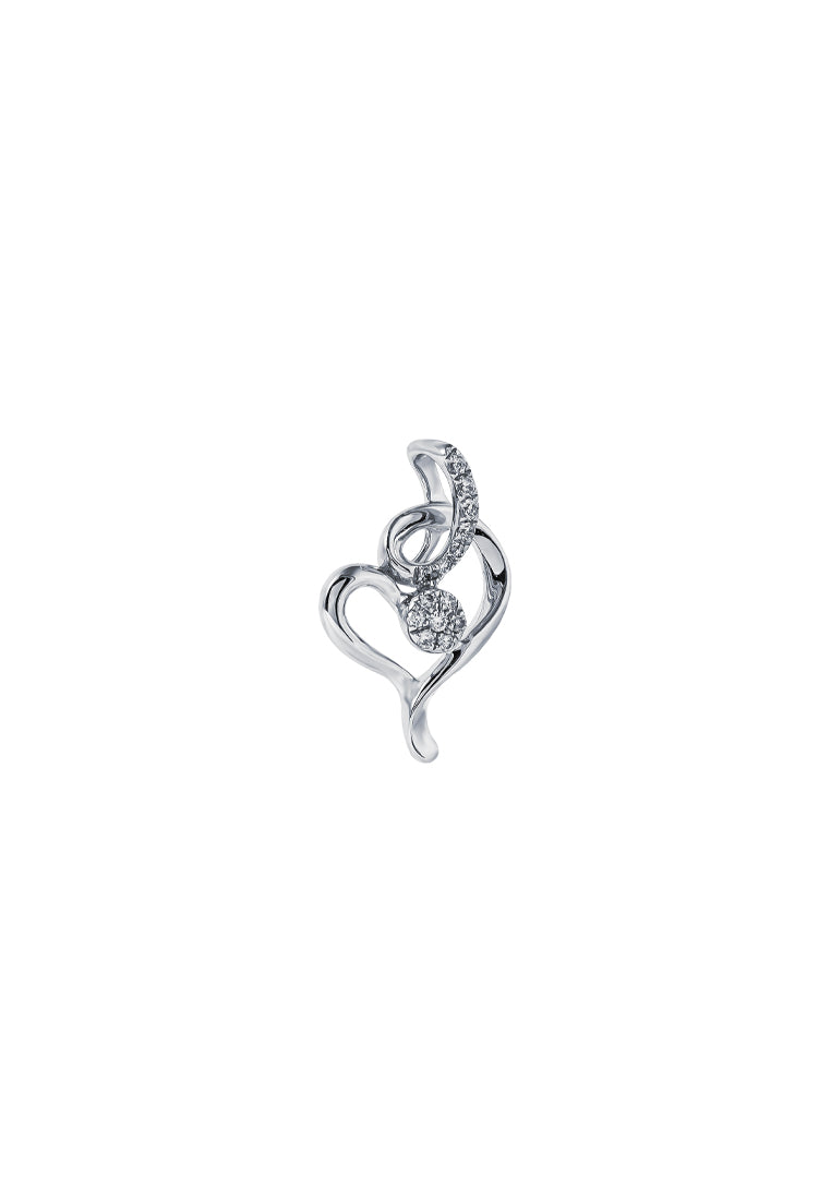 TOMEI Espoir Diamond Pendant, White Gold 375