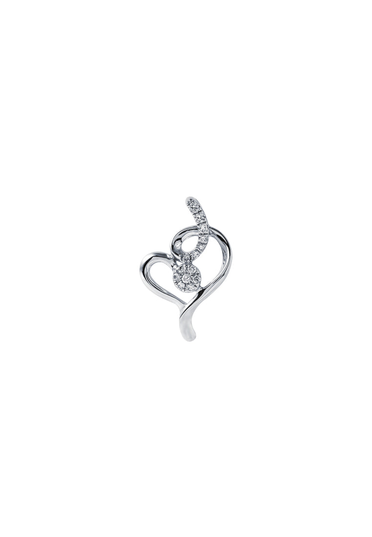TOMEI Espoir Diamond Pendant, White Gold 375