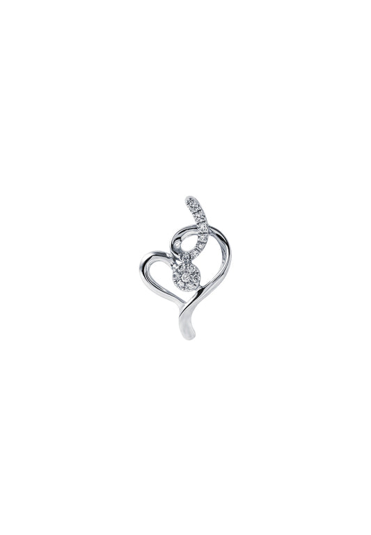 TOMEI Espoir Diamond Pendant, White Gold 375