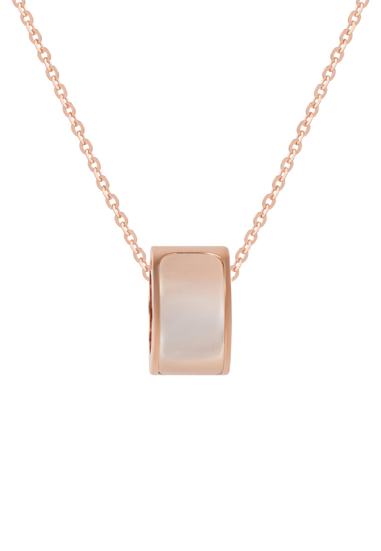 TOMEI Rouge Collection, Nacre Lu Lu Tong Necklace, Rose Gold 750