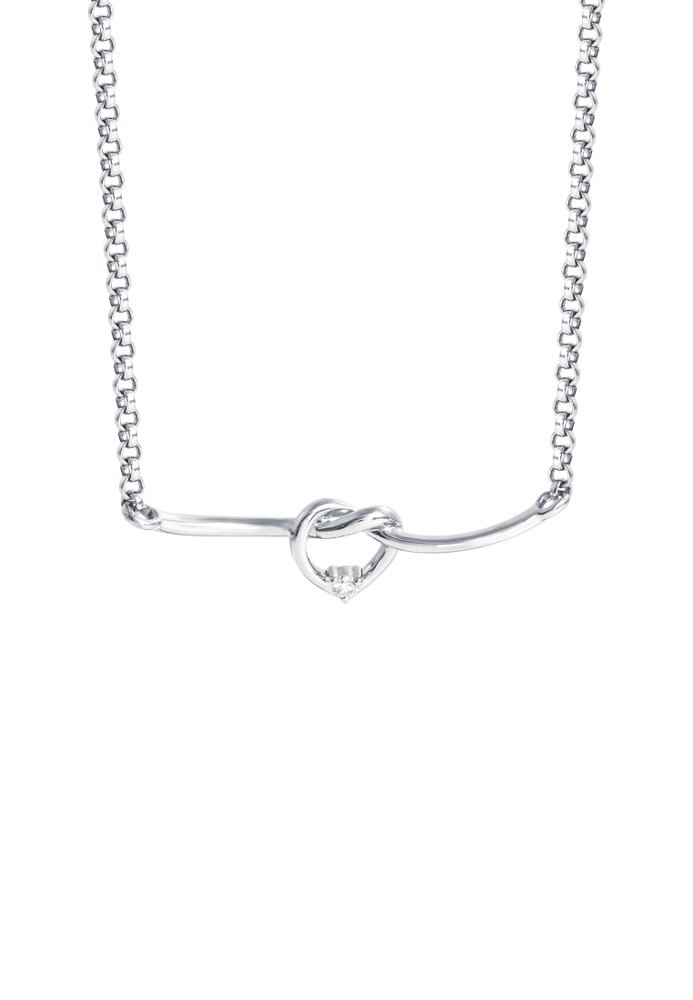 TOMEI Diamond Necklace, White Gold 750