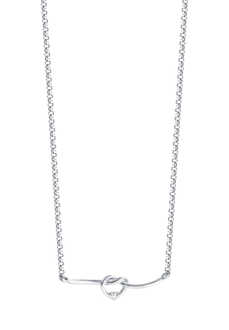 TOMEI Diamond Necklace, White Gold 750
