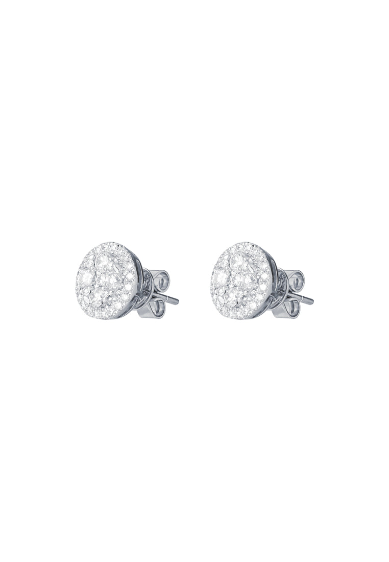 TOMEI Diamond Earrings, White Gold 750