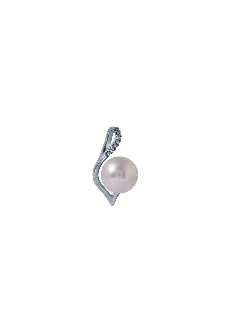 TOMEI Espoir Pearl Pendant, White Gold 375