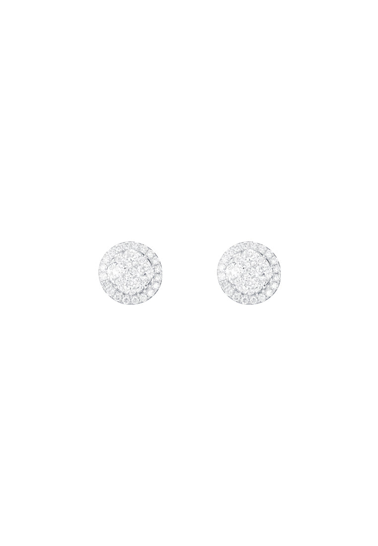TOMEI Diamond Earrings, White Gold 750