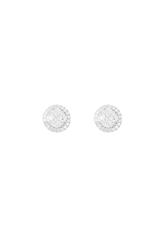 TOMEI Diamond Earrings, White Gold 750