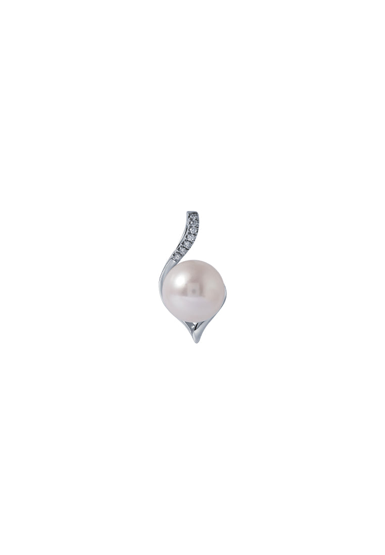 TOMEI Espoir Pearl Pendant, White Gold 375